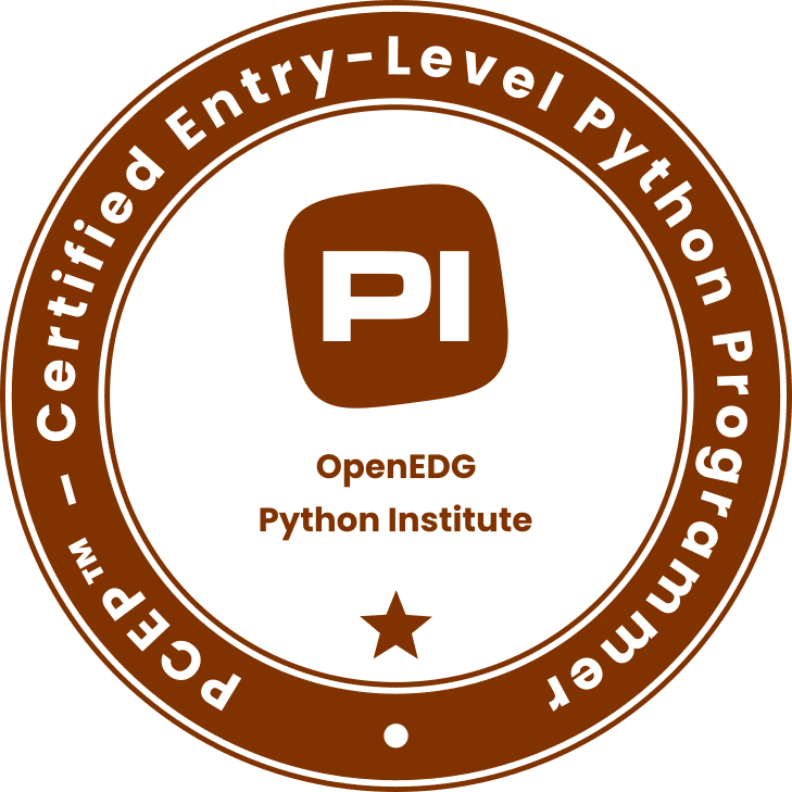 PCEP Certified Entry-Level Python Programmer badge